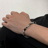 Beaded Titanium Steel Bracelet