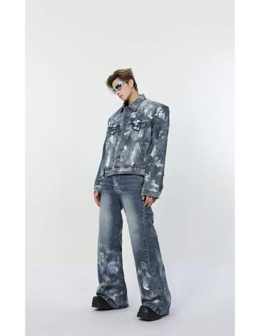 【24s April.】American Color Washed Denim Jacket + Jeans