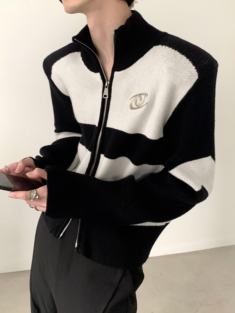 【23s November.】Metal Zipper Sweater Jacket ArtsKoreanMan