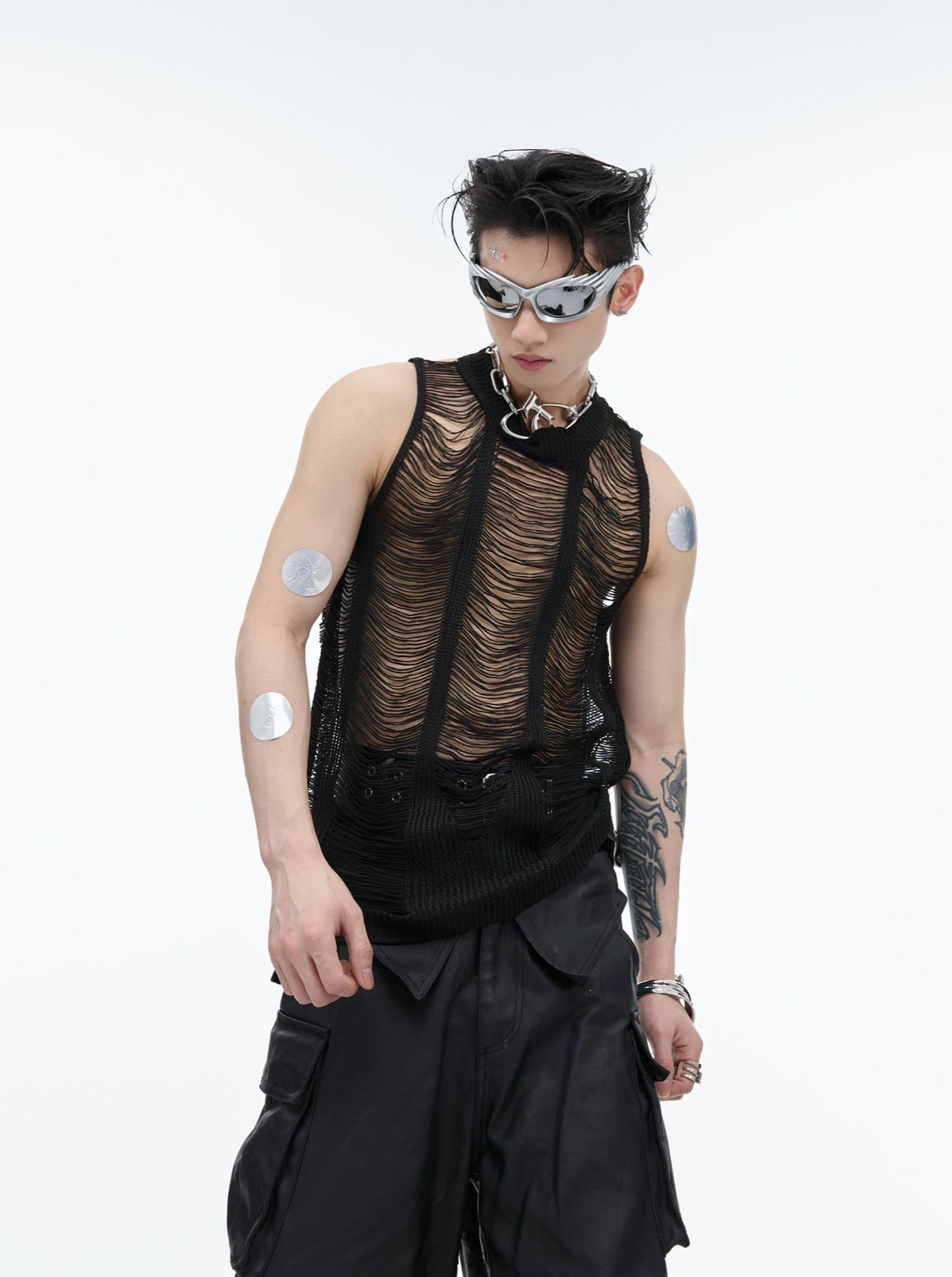 【24s May.】Ruined Hollow Knitted Sexy Tank Top