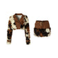 【25s Feb.】Cow Print Faux Fur Coat