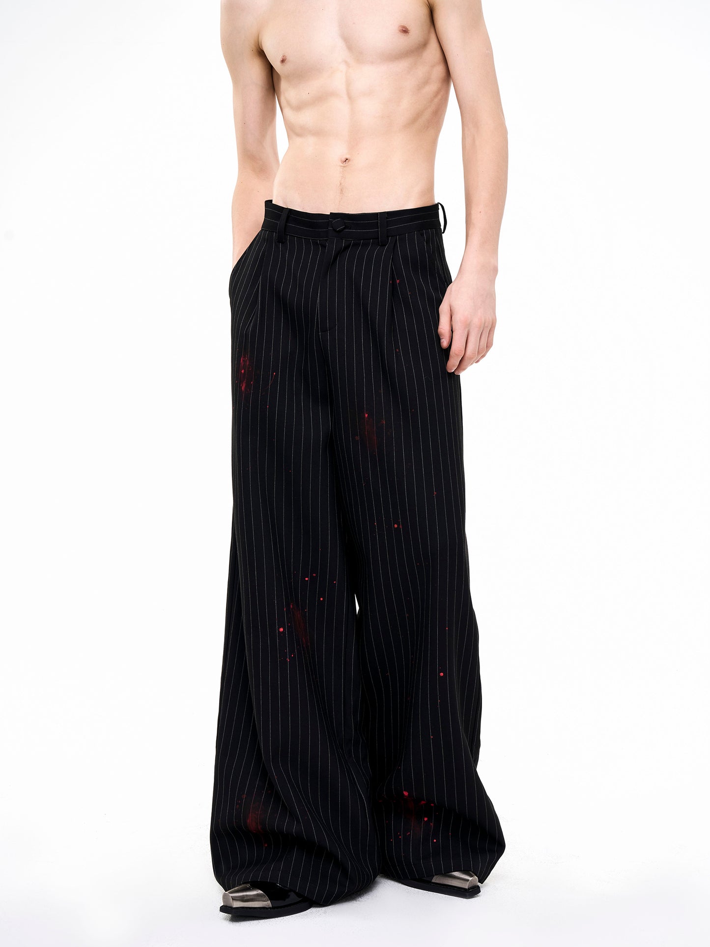 【25s Oct.】Elegant Bloodstained Vertical Striped Suit/Pants