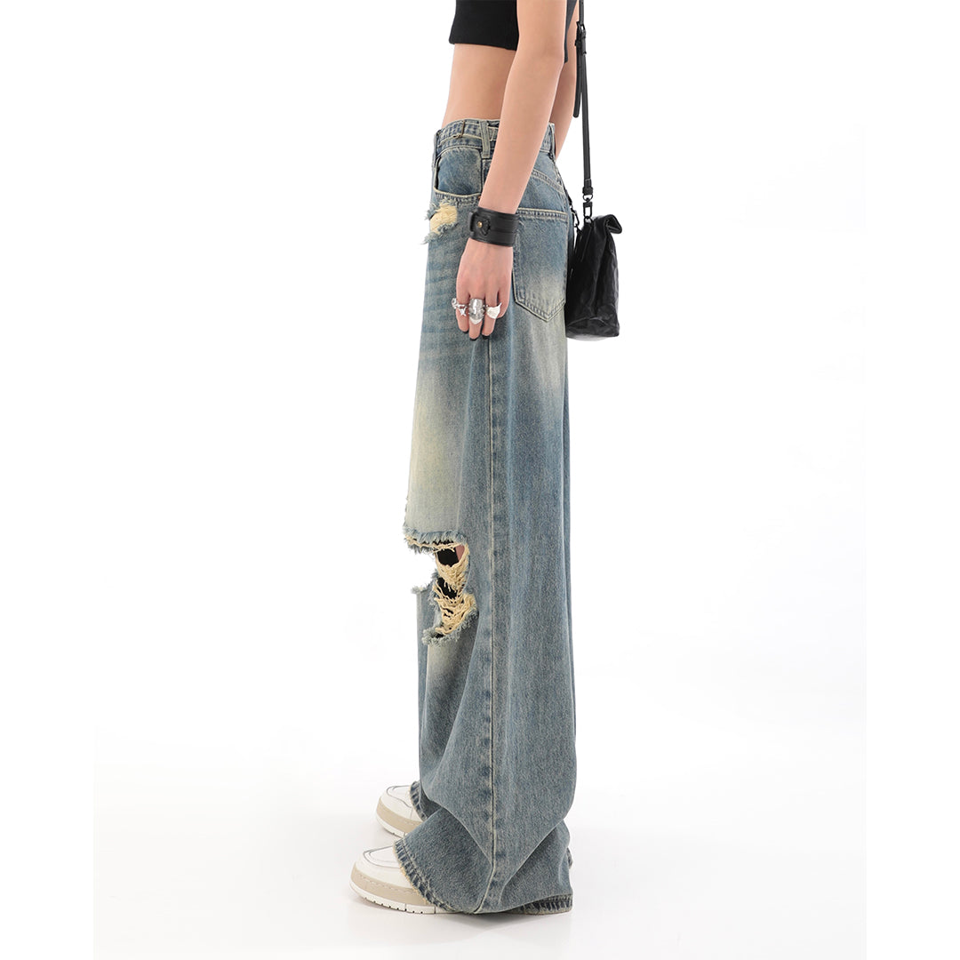 【23s July,】Loose Ripped Jeans