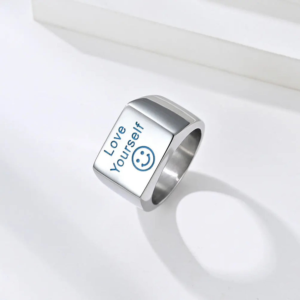 'Love Yourself' Letter Ring ArtsKoreanMan