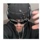 Punk Rivet Metal Color Frame Sunglasses