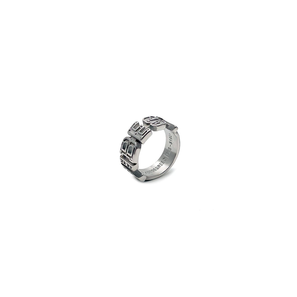 Titanium Steel Simple Hip Hop Letter Ring ArtsKoreanMan