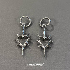 Thorn Hollow Heart Earrings