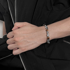 Beaded Titanium Steel Bracelet