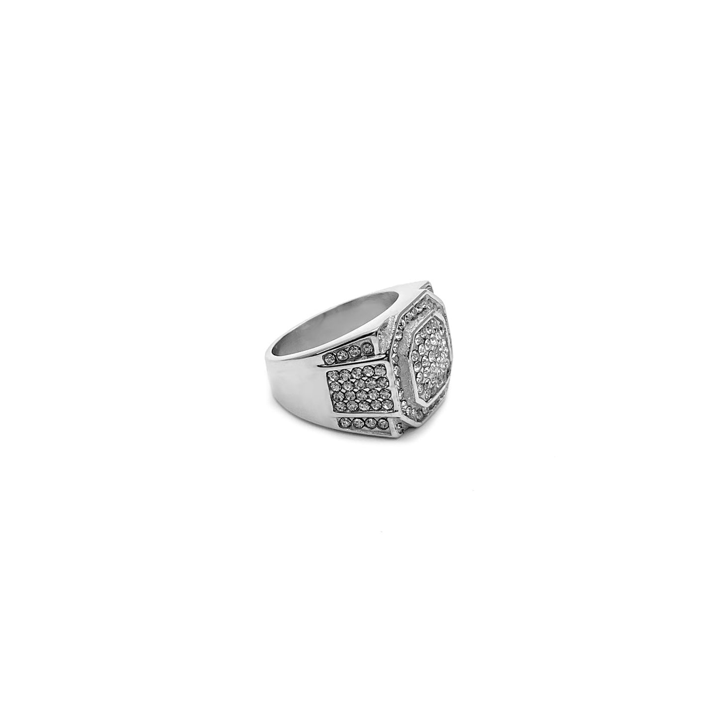 Titanium Steel Full Diamond Inlaid Hip Hop Ring ArtsKoreanMan