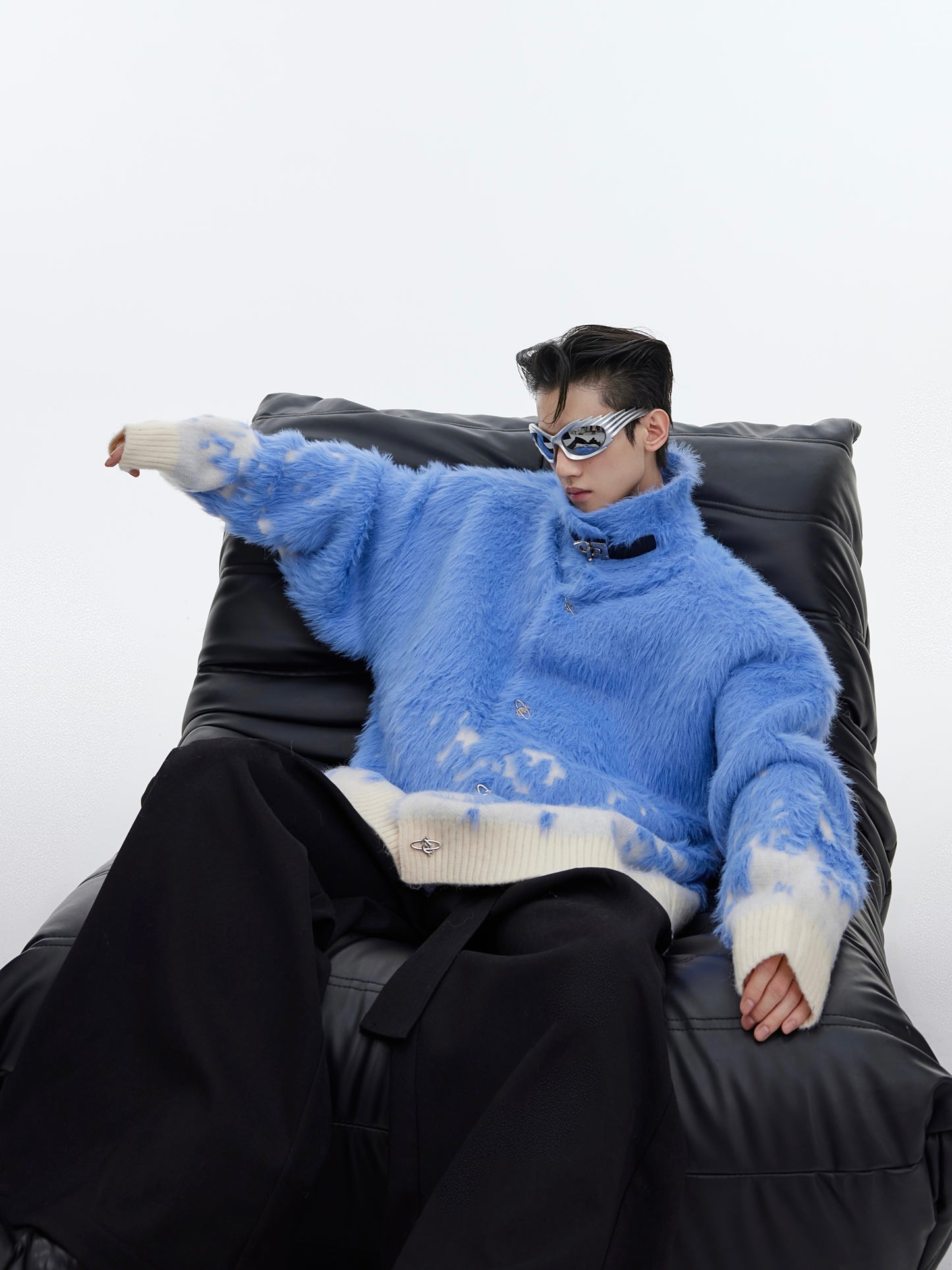 【23s December.】Christmas Gradient Stand Collar Faux Mink Sweater