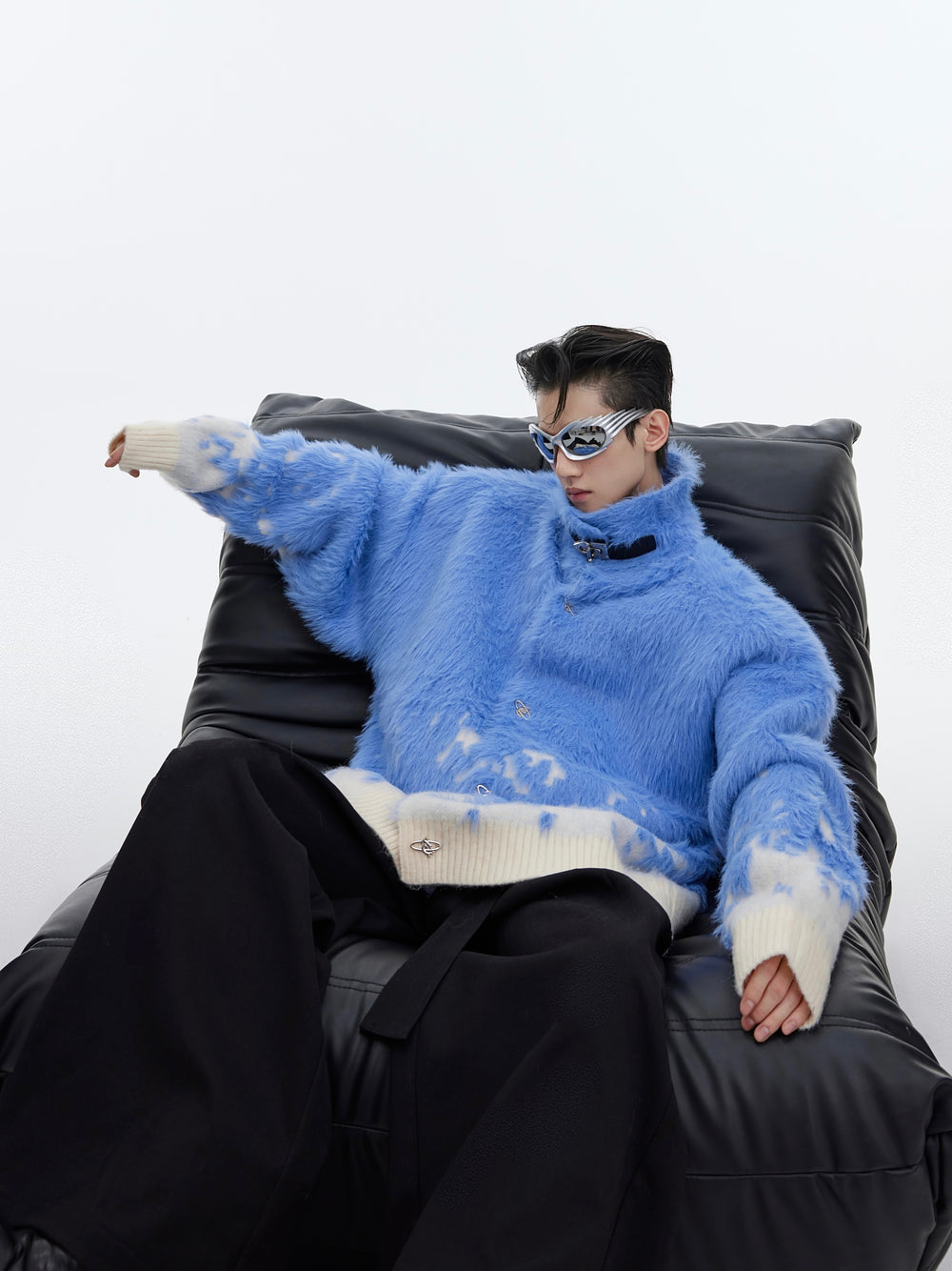 【23s December.】Christmas Gradient Stand Collar Faux Mink Sweater ArtsKoreanMan