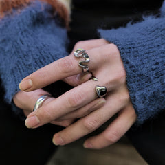 Liquid Shaped Minimalist Ring