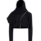 【25s Sep.】Wizard Hat Deconstructed Diagonal Zipper Hoodie