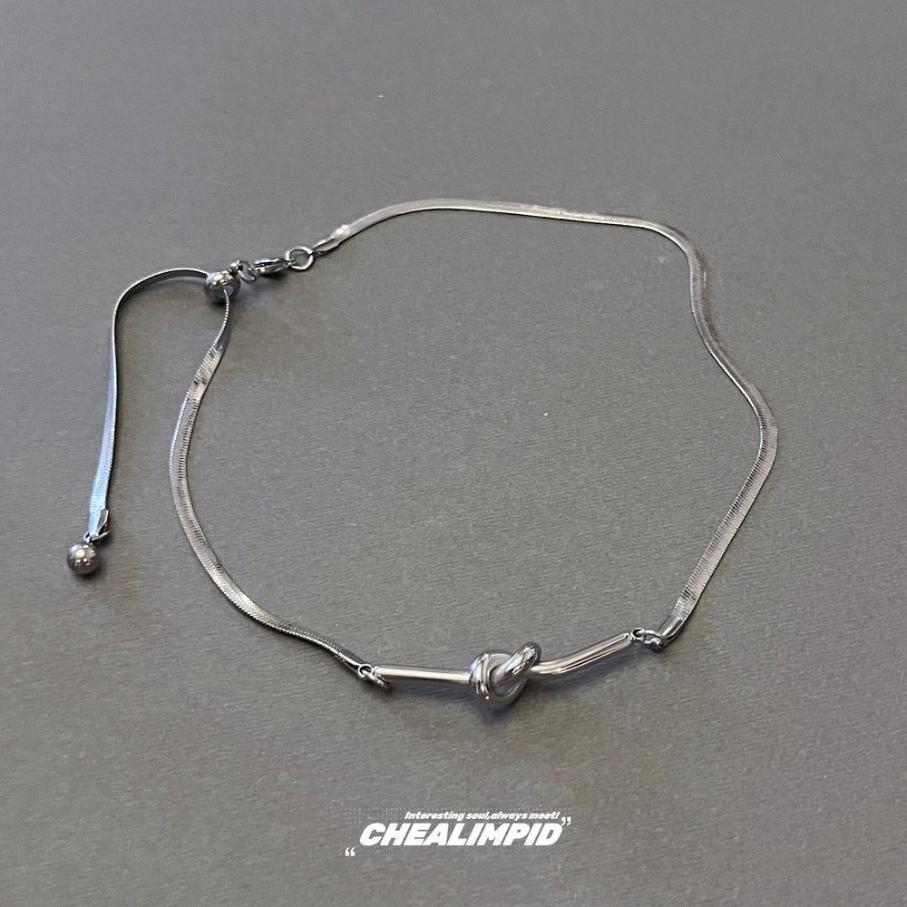 Simple Twisted Dnake Bone Necklace ArtsKoreanMan