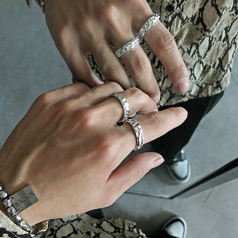 Hand Hammered Irregular Texture Ring