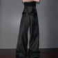 【25s Aug.】Structured Croc-Patch Wide-Leg Trousers