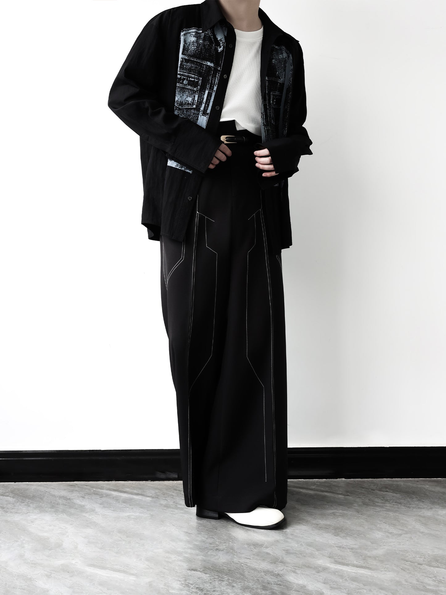 【25s Feb.】Vertical lines wide leg trousers