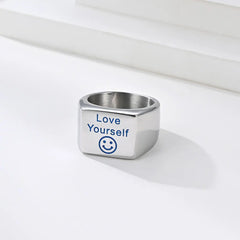 'Love Yourself' Letter Ring ArtsKoreanMan