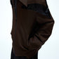 【25s Oct.】Glossy Paneled Deconstructed Leather Jacket