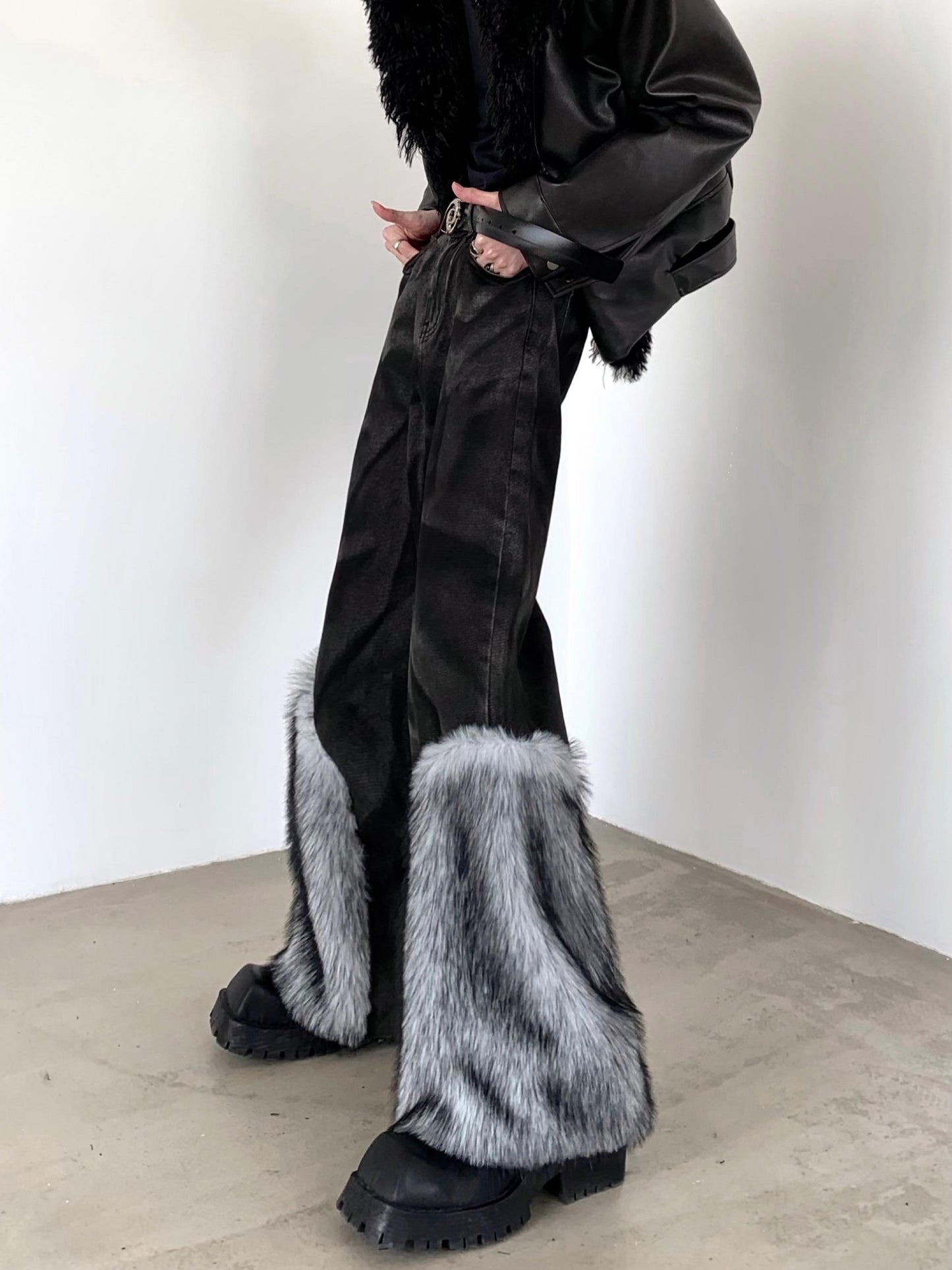 【25s Oct.】Vintage patchwork mink jeans