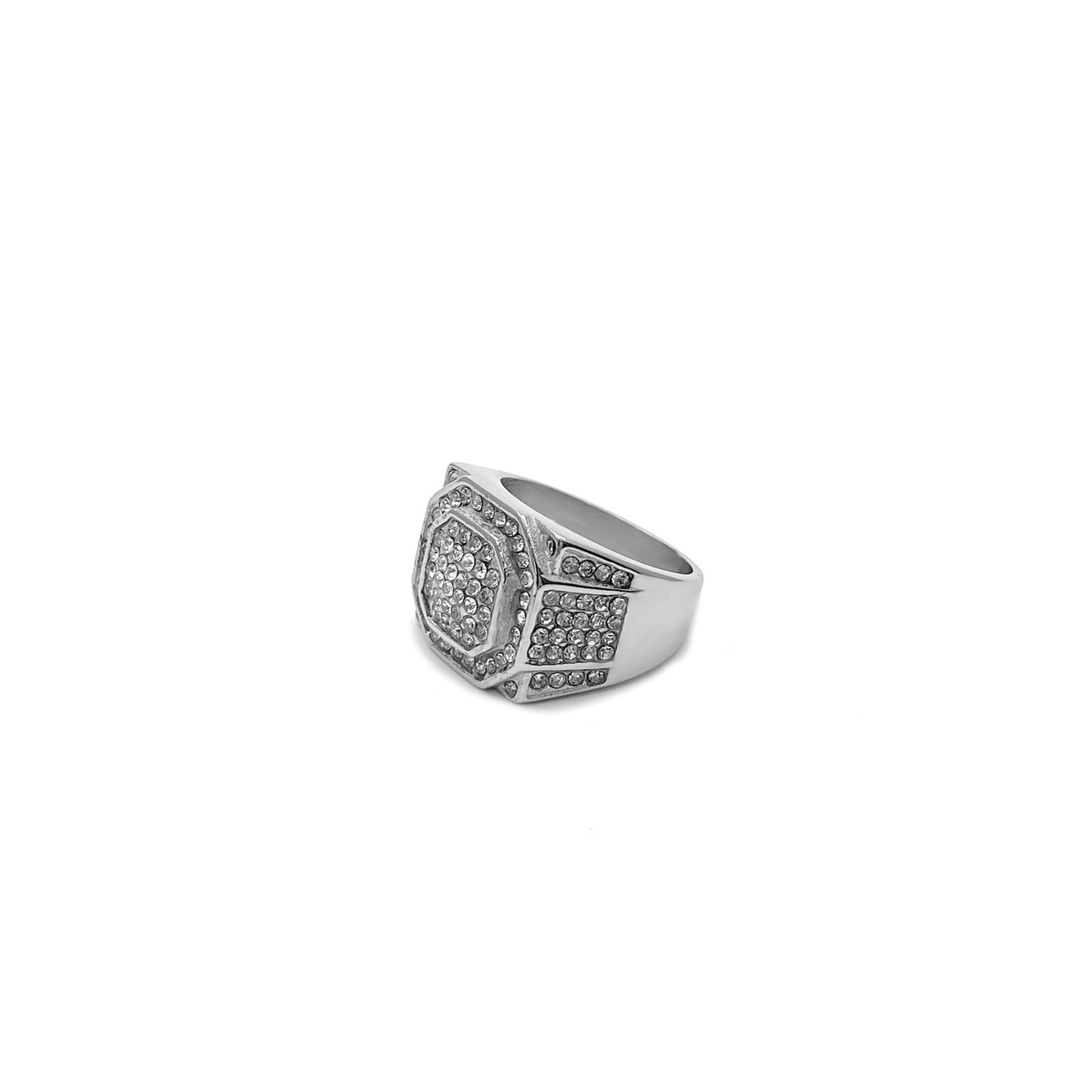 Titanium Steel Full Diamond Inlaid Hip Hop Ring ArtsKoreanMan