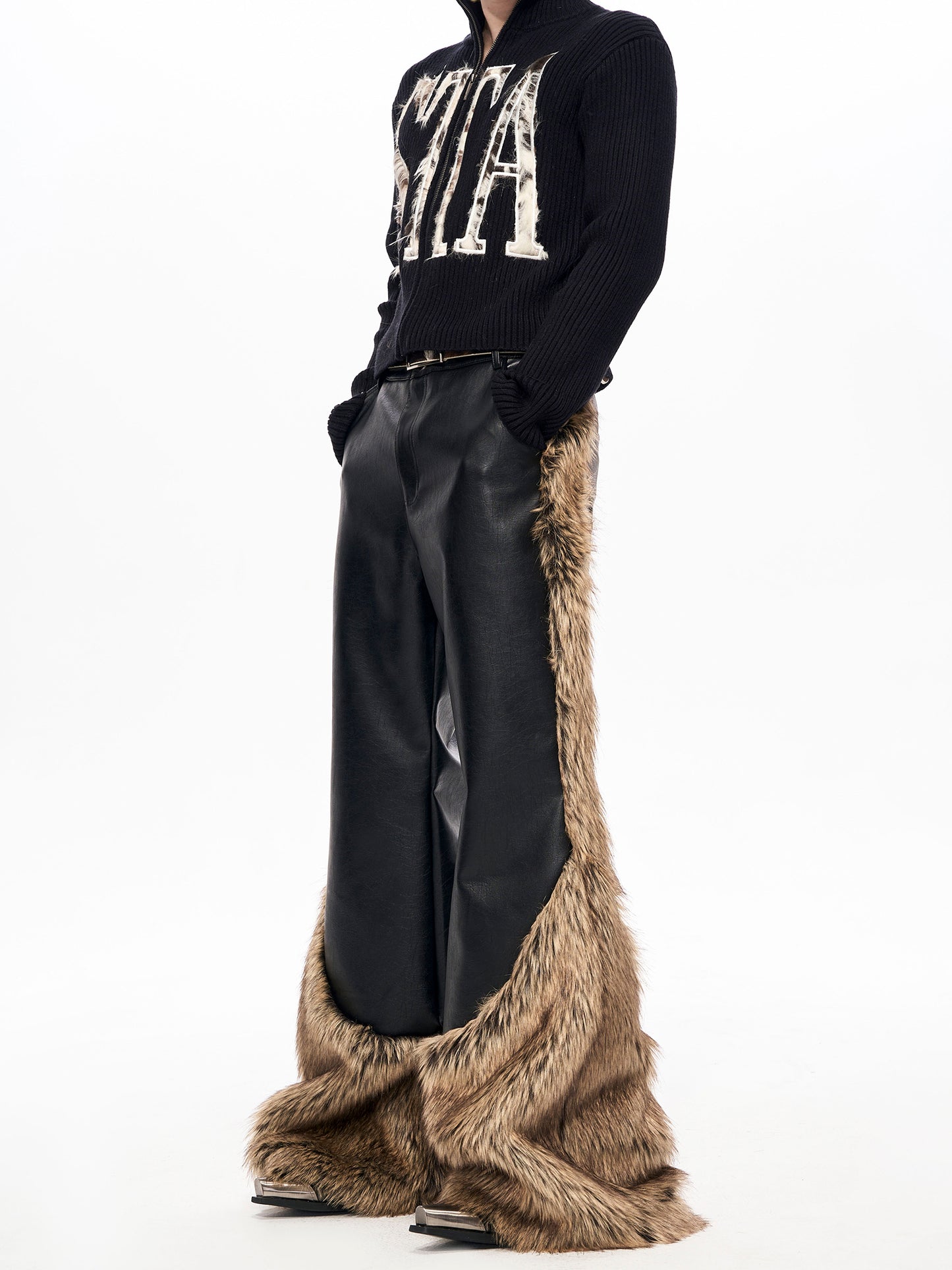 【25s Nov.】Fur-trimmed Leather Jacket / Pants