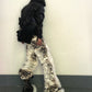 【25s Nov.】Leopard Print Plush Patchwork Jeans