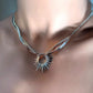 Sun God Double Layer Titanium Steel Necklace