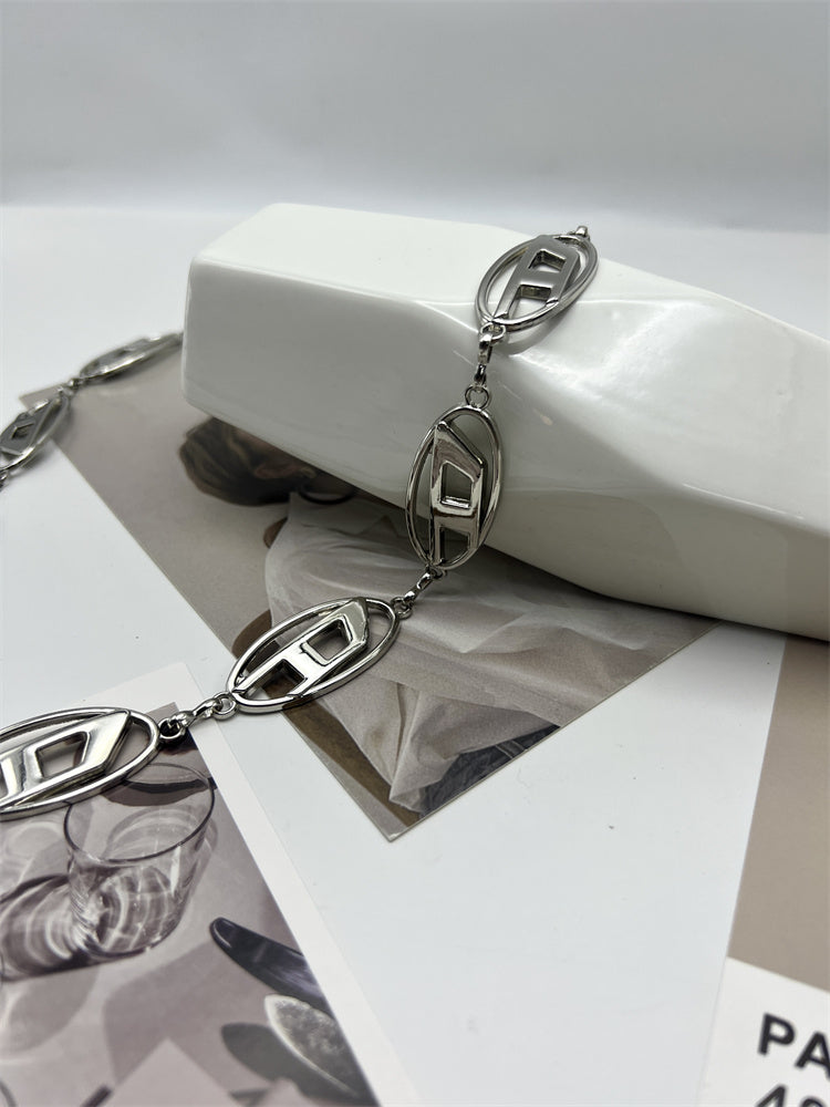 Vintage Silver Metal Waist Chain