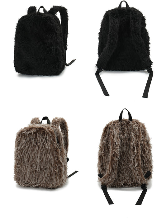 Plush Tassel Versatile Colorful Backpack