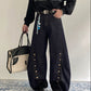 Dark Punk Style Lace-up Leather Shoes