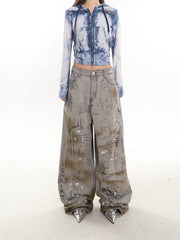 【24s February.】Hand Drawn Graffiti Baggy Jeans ArtsKoreanMan