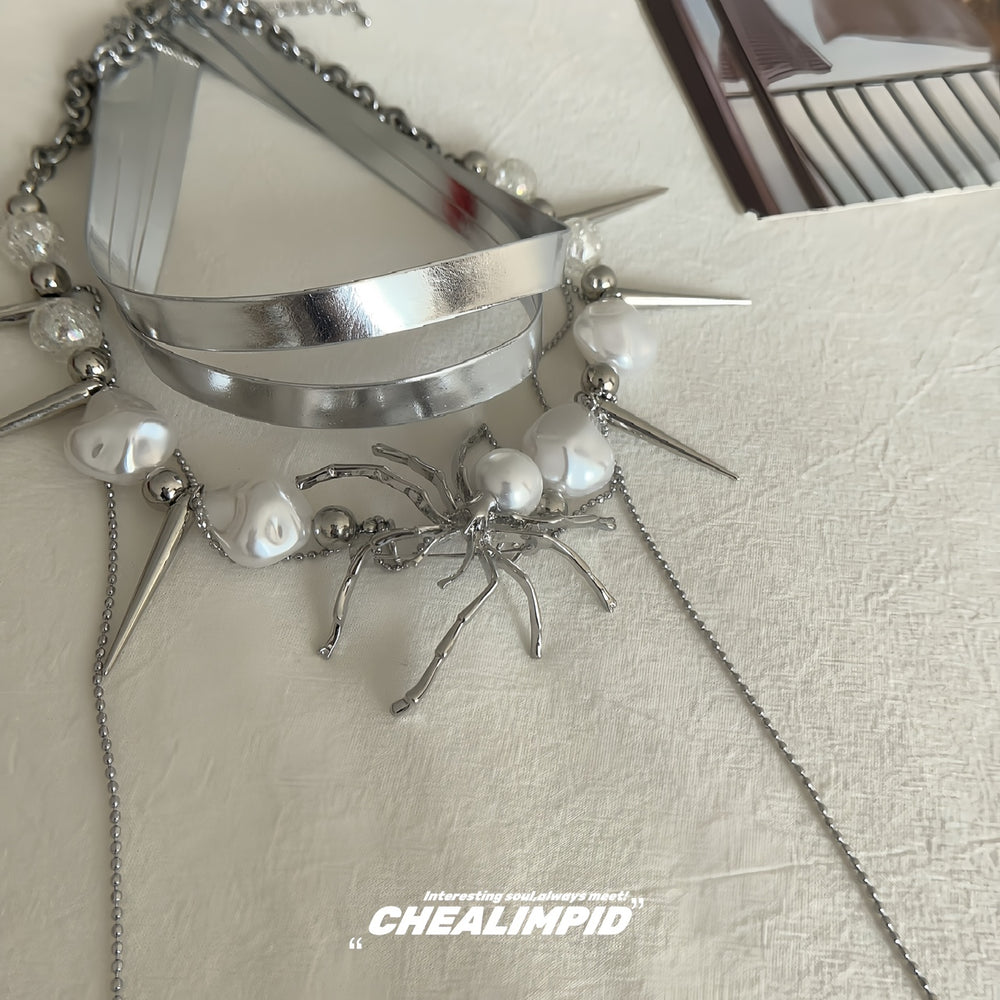 Y2k Alien Spider Punk Multi-Layered Necklace ArtsKoreanMan