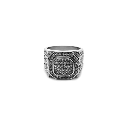 Titanium Steel Full Diamond Inlaid Hip Hop Ring