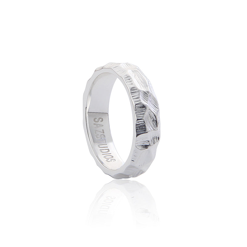 Hand Hammered Irregular Texture Ring