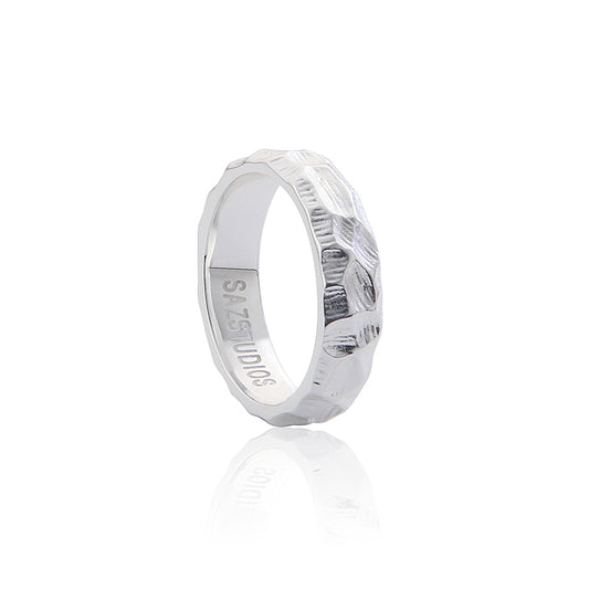 Hand Hammered Irregular Texture Ring