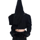 【25s Sep.】Wizard Hat Deconstructed Diagonal Zipper Hoodie