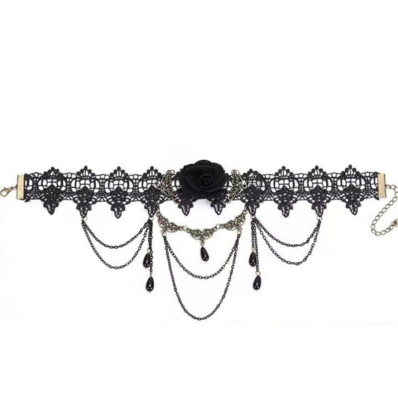 Dark Gothic Rose Choker