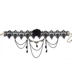 Dark Gothic Rose Choker