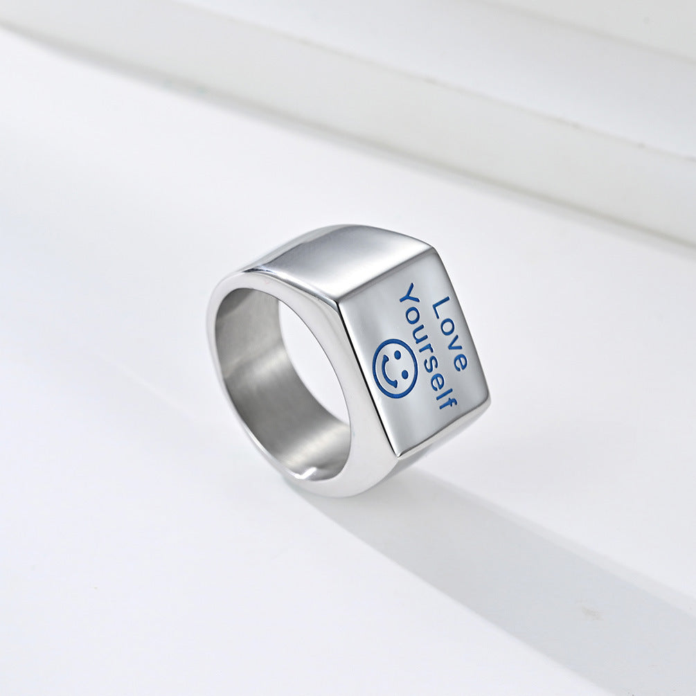 'Love Yourself' Letter Ring