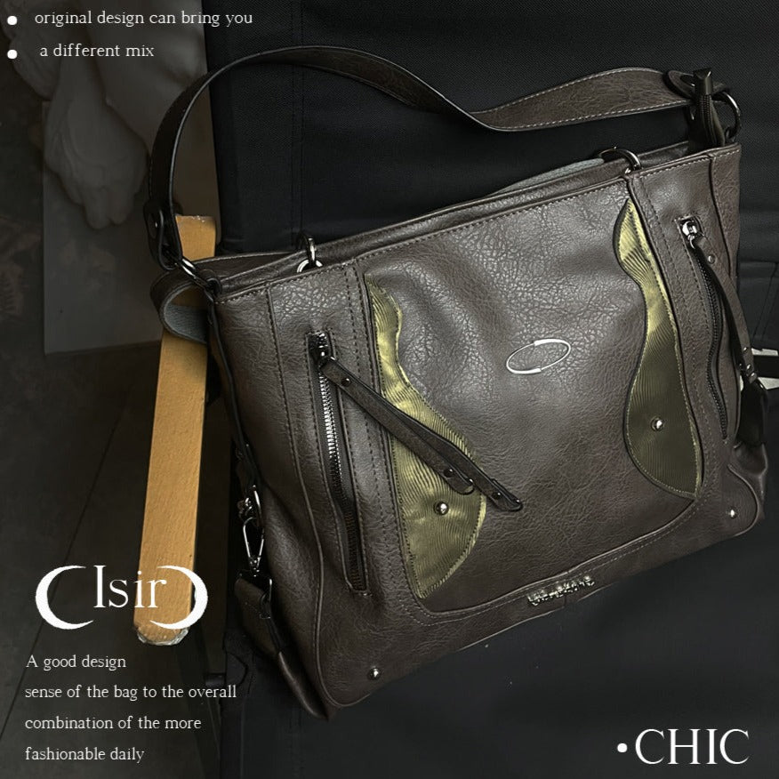 Retro Color-blocked Crossbody/Backpack ArtsKoreanMan