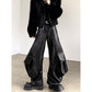 【25s Feb.】3D Silhouette Punk Large Pocket Leather Pants