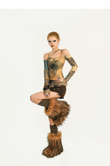 Vintage Furry Skull Belt