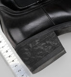 Pointed-toe Cowhide Upturned Toe Wizard Chelsea Boots