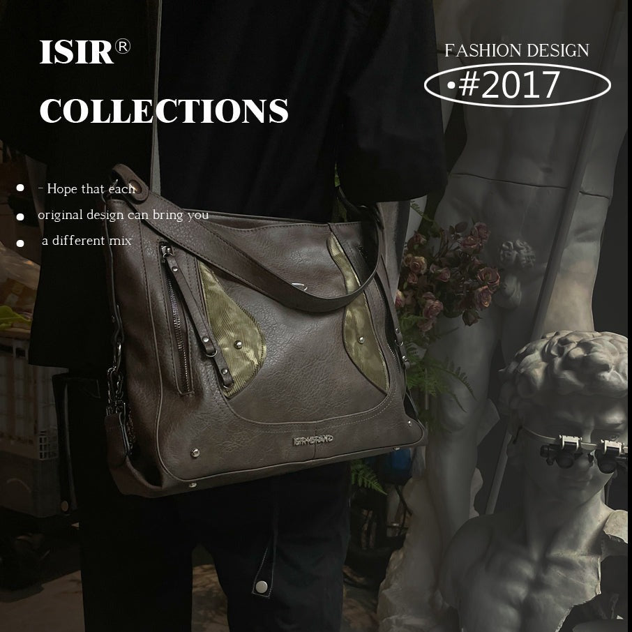 Retro Color-blocked Crossbody/Backpack ArtsKoreanMan