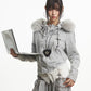 Versatile Irregular Chain Furry Belt