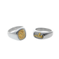 Silver-plated Gold Letter Totem Titanium Steel Ring