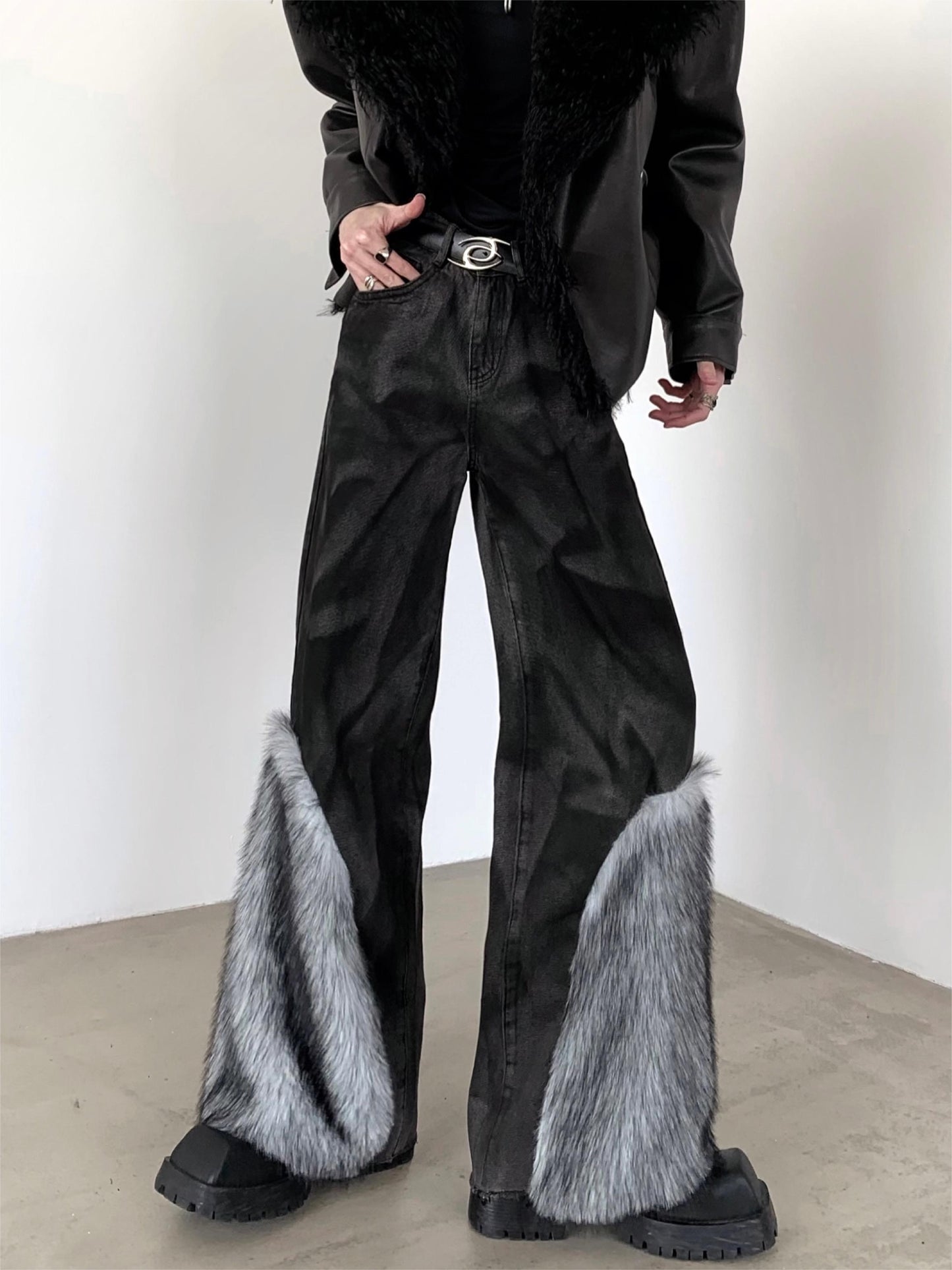 【25s Oct.】Vintage patchwork mink jeans