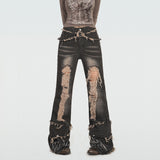 【24s Nov.】Wasteland Style Ripped Fringe Jeans ArtsKoreanMan