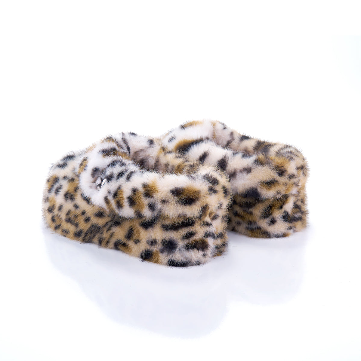 Leopard Print Fur Slippers(Shoes)